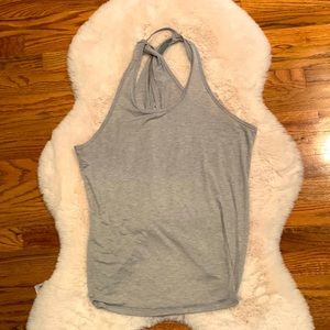 Tie back athleta gray tank top- small
